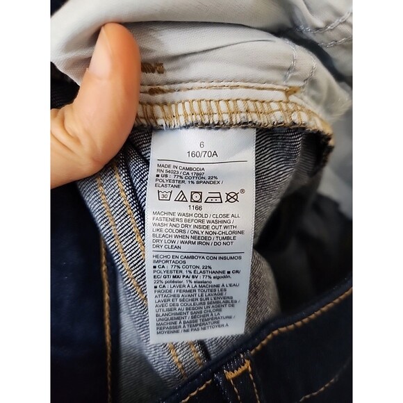 Old Navy High Rise Wow Loose Jeans Womens 6 Blue Dark Wash Stretch NEW - Picture 11 of 12